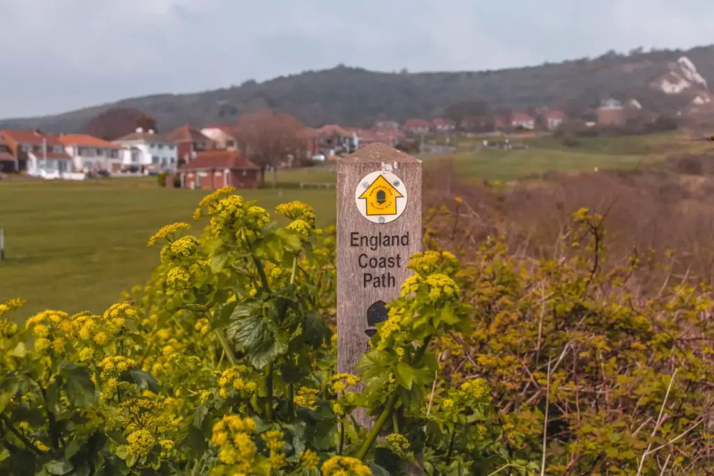 England Coast Path signpost. 