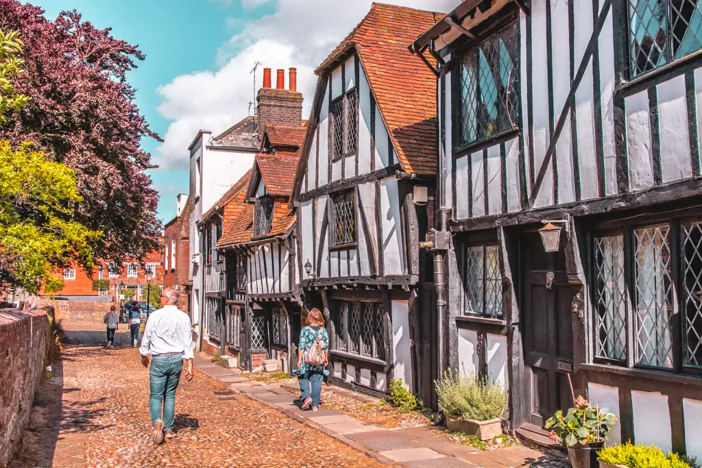 A cobblestone street in Rye.