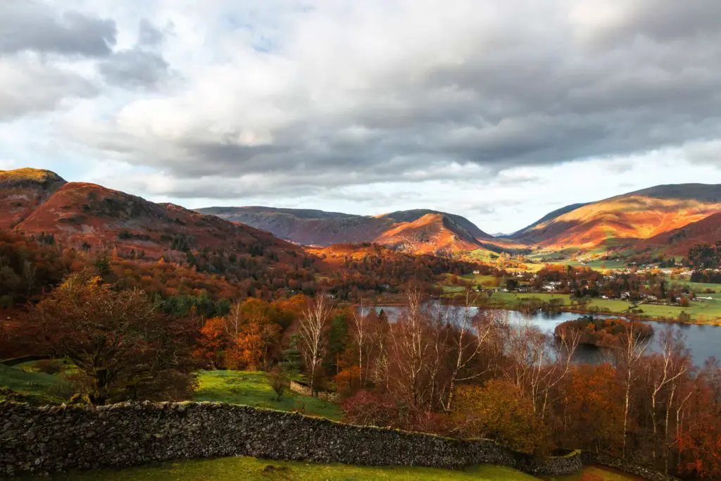 A view down to Grasmere in the Lake District.