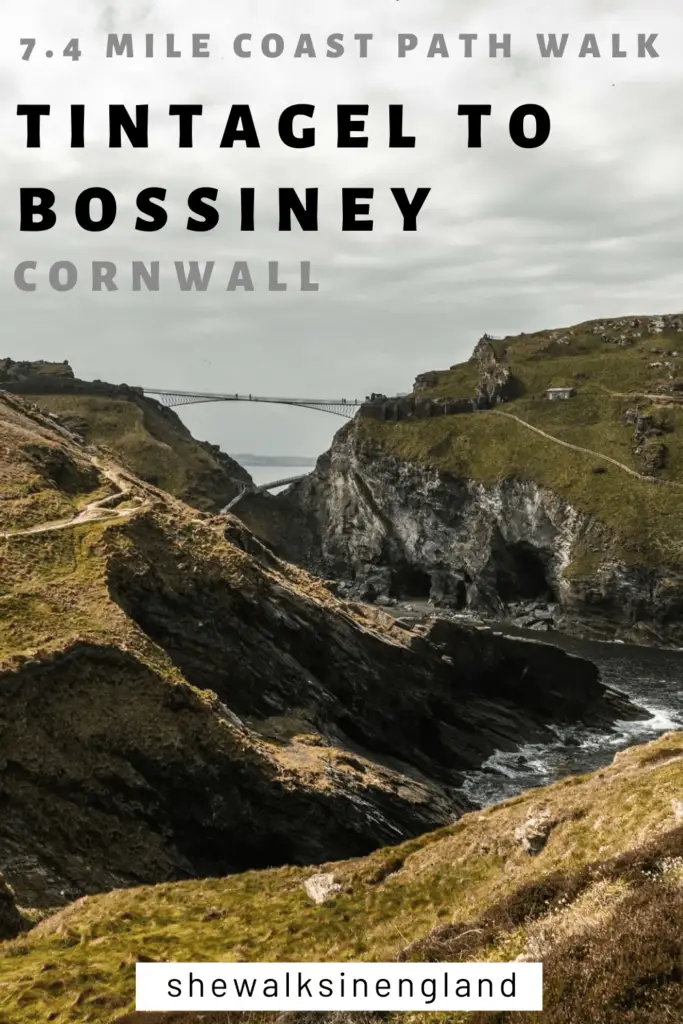 Tintagel to Bossiney coast path walk guide, Cornwall.