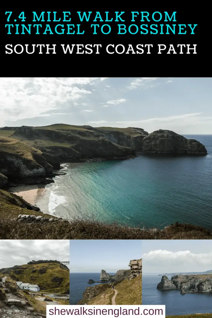 Tintagel to Bossiney coast path walk guide, Cornwall.