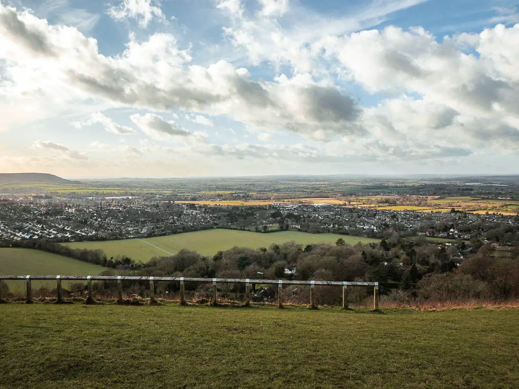 Looking downhill to the village of Whiteleaf