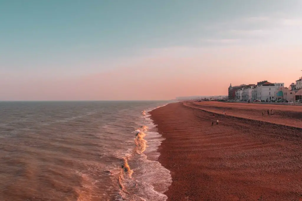 Sunset over Deal whilst standing on Deal Pier. 