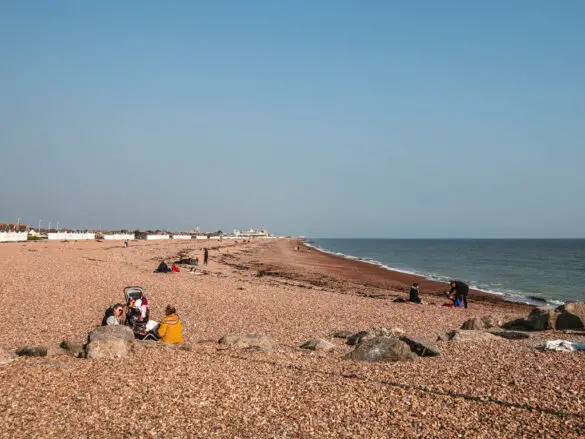 Coast Path Walk From Littlehampton To Worthing - She walks in England