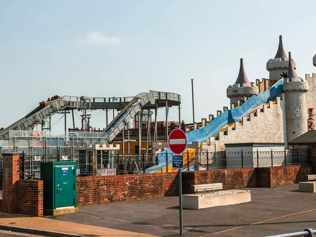 A fair ground with watersides in Littlehampton.