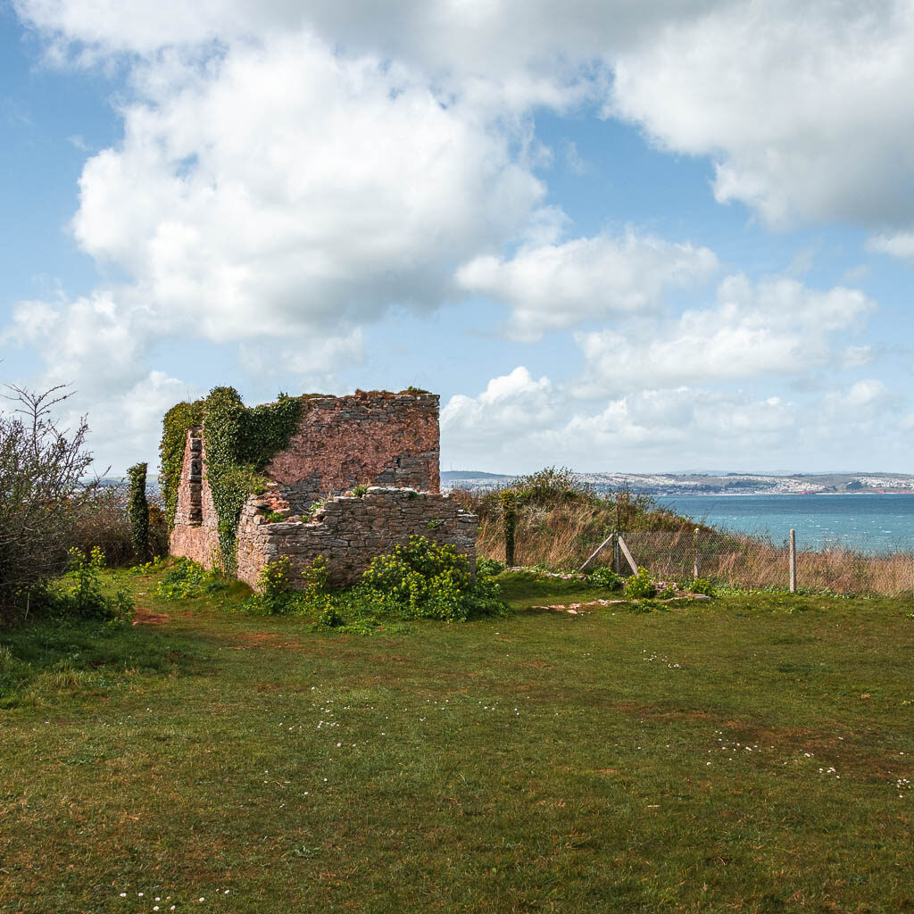 Ruins on the green at Berry Head.