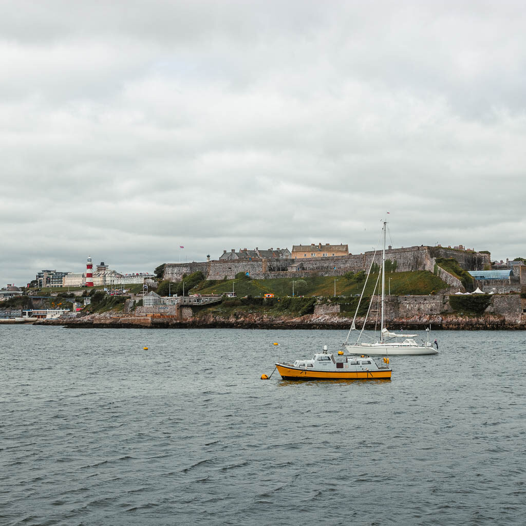 A couple of boats in the water.