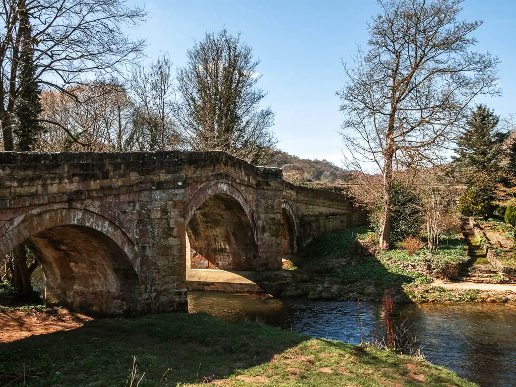 An archway stone bridge over the river rye. 