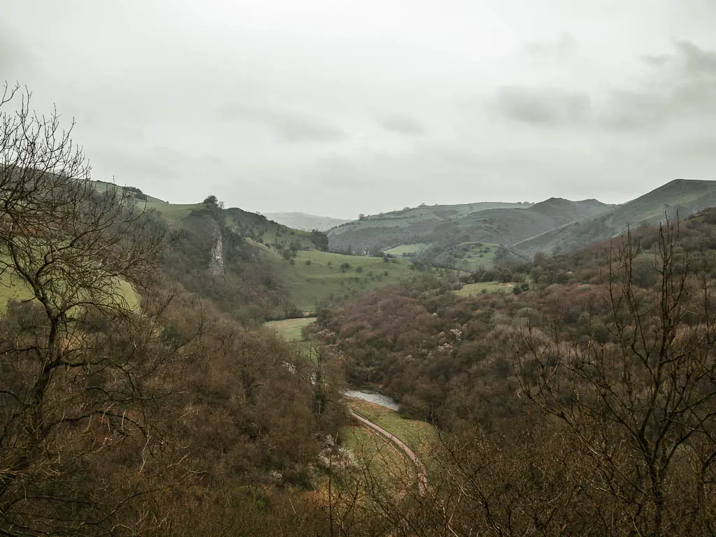 Looking down across the Manifold Valley, when standing in Thor's Cave.