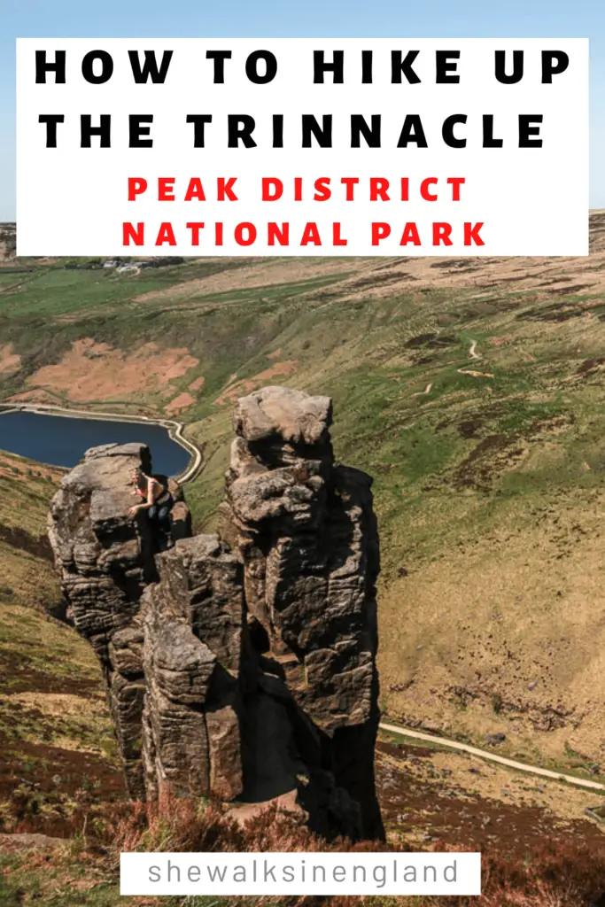 The Trinnacle trail hiking guide in the Peak District National Park.