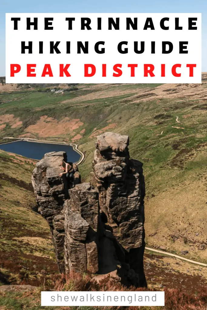 The Trinnacle trail hiking guide in the Peak District. 