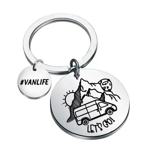 Vanlife Camper Gifts Keychain