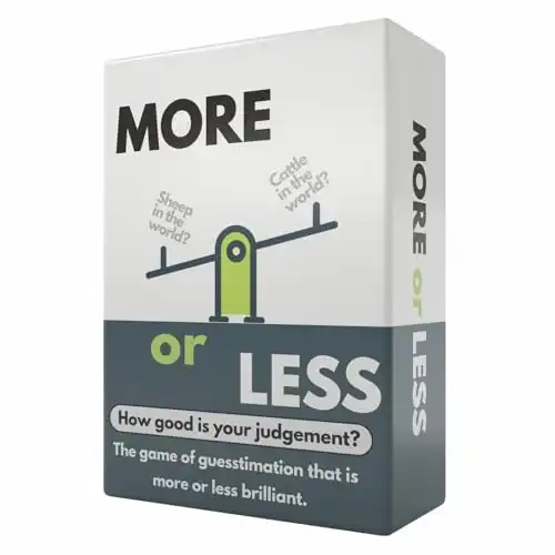 More or Less Card Game- How Good Is Your Judgement? 2+ Players | Adults & Kids |