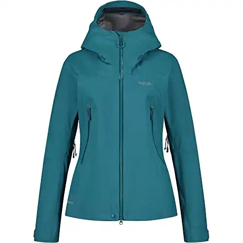 Rab Women's Kangri GTX Waterproof Breathable GORE-TEX Jacket for Trekking, Climbing, & Mountaineering - Marina Blue - 08