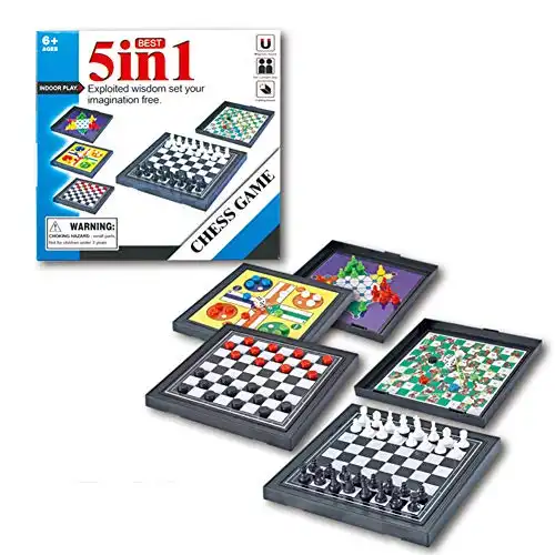 5 in 1 Chess Board Set Magnetic