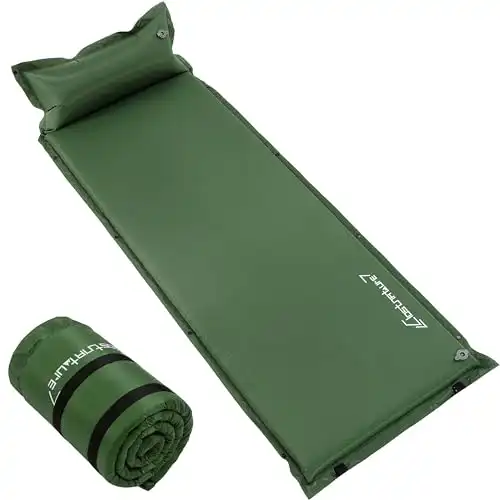 Clostnature Self Inflating Camping Mat - 3.8/5/7.6 cm Lightweight Inflatable Sleeping Mat for Camping, Compact Waterproof Sleeping Pad for Backpacking, Camping Foam Roll Mat for Hiking, Mountaineering