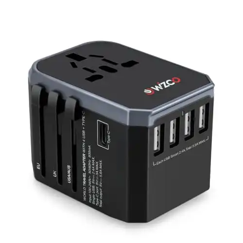 Wizco Universal Travel Power Plug Adapter