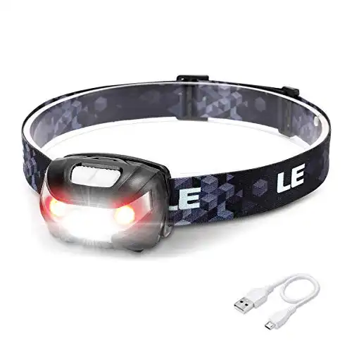 LE Rechargeable Head Torch, Super Bright LED