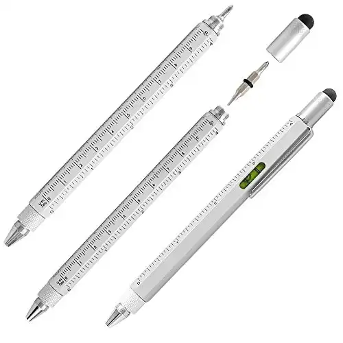 6 in 1 Ballpoint Pen with Ruler and Spirit Level