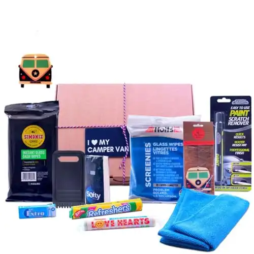 Unique Practical Gift Box Containing Accessories for Motorhome & Campervan Lovers