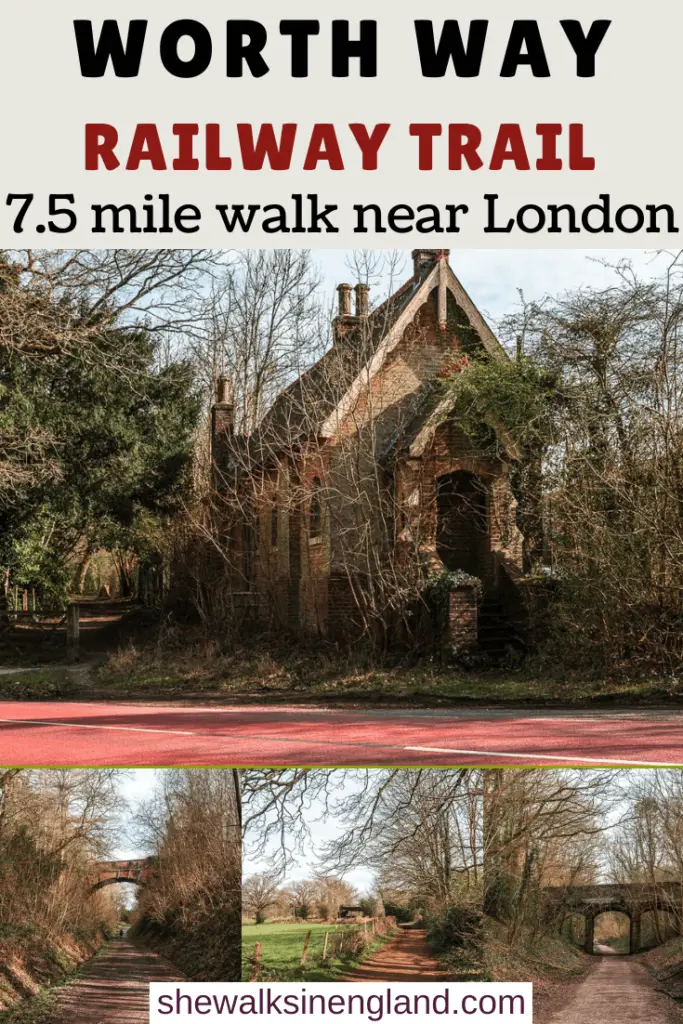 Worth Way Railway trail, a 7.5 mile walk near London.