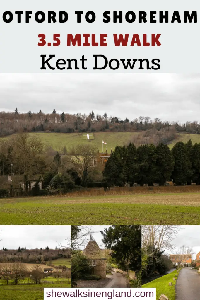 Otford to Shoreham 3.5 mile walk in the Kent downs.